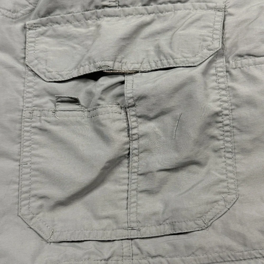 REI Cargo Shorts Gray Nylon Men's Regular Fit Flat Front 9